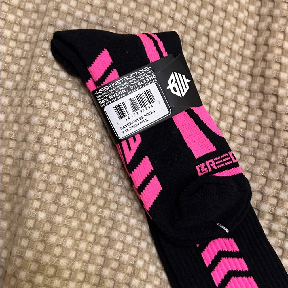 Breedwell Daycrawler Black & Pink Socks